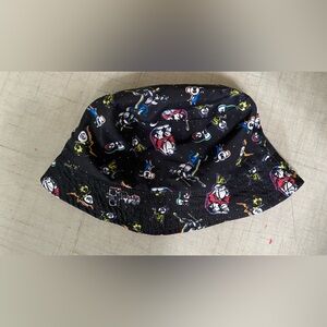 Sing 2 Black Bucket Hat with Colorful Cartoon Print